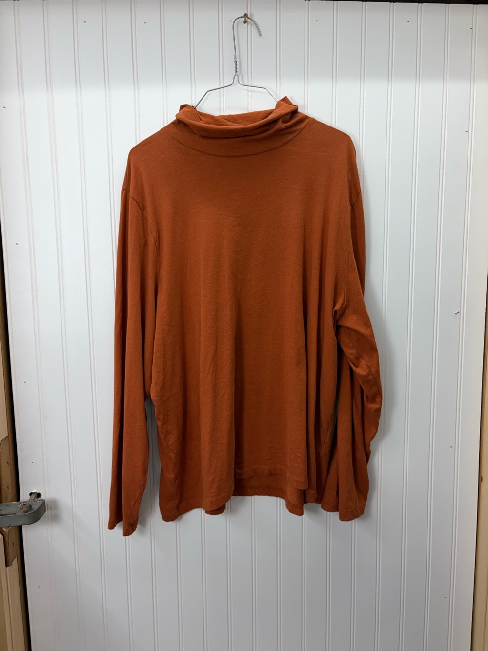 J. Crew cotton fall  Rust Orange Turtleneck long sleeve Top